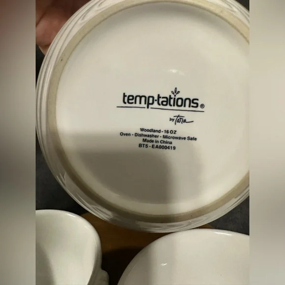 White Ceramic Bowls Set Temptations - Picture 11 of 13